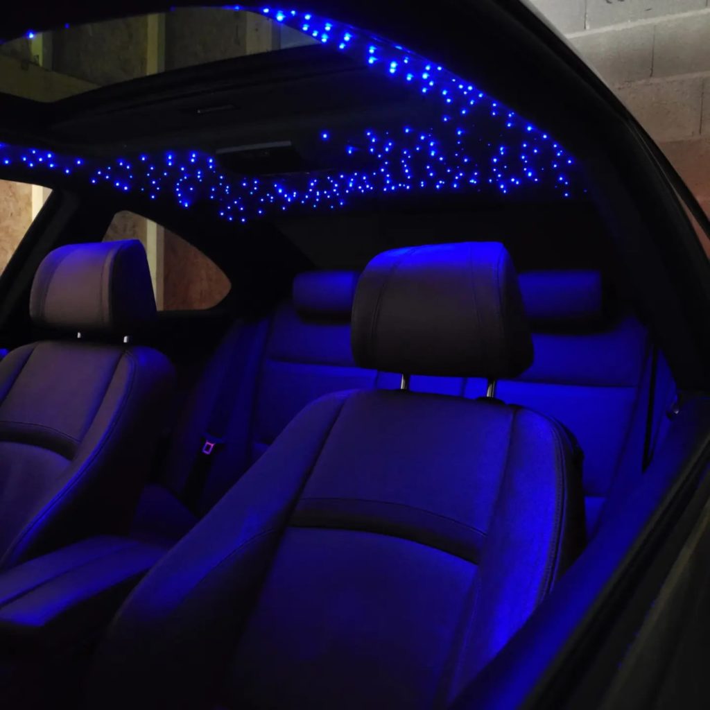 Lumière étoile de toit de voiture, lumière à fibre optique RVB, ciel étoilé,  kit de plafond